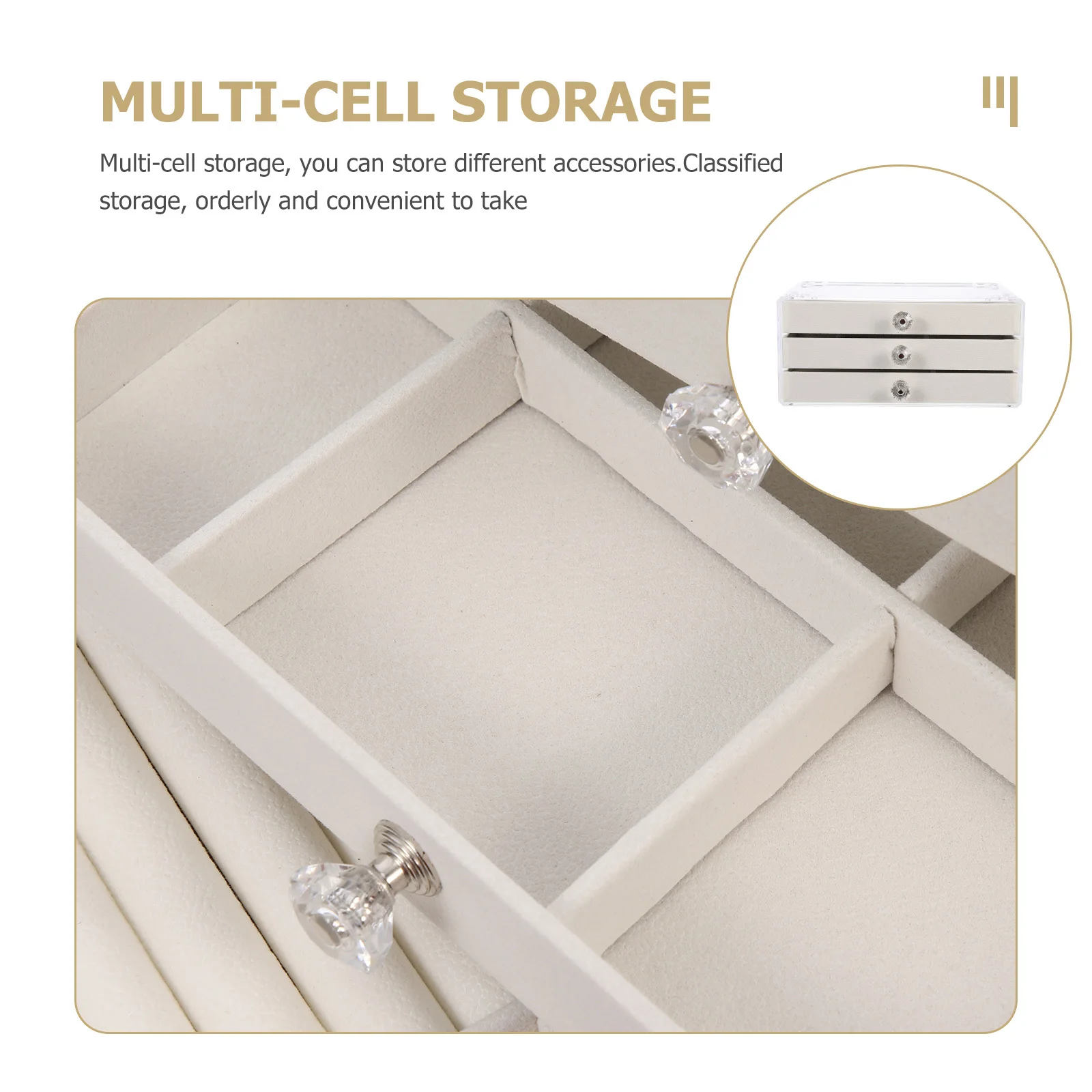 

Classic Minimalist Earrings Necklace Container Jewelry Organizer Box for Bedroom Dresser Jewelry Box Necklace Container