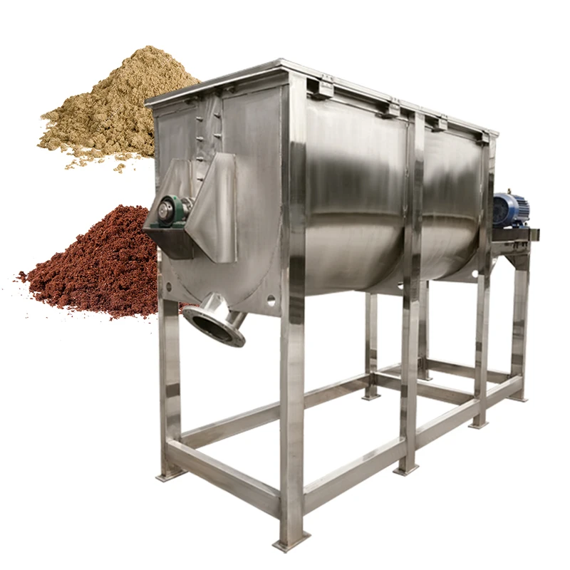 500 كجم 1000 كجم أفقية مزدوجة الشريط خلاط مسحوق الأرز الصناعي آلة خلط السوائل #5