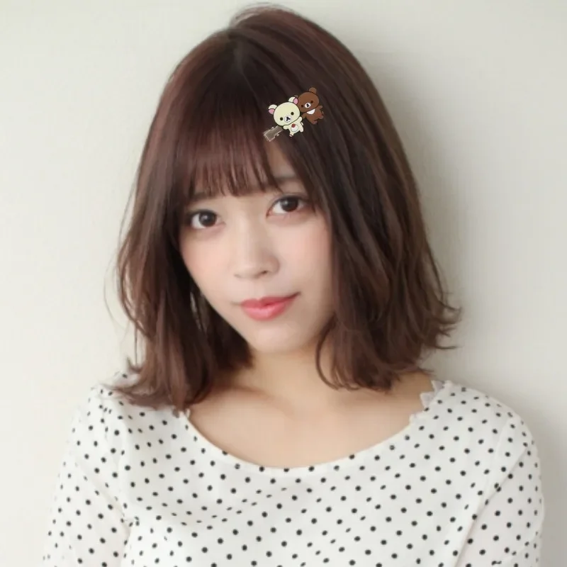 Cute Rilakuma Korilakkuma fermaglio per capelli 2 pezzi Set Anime Bear Hair Barrette Clips Hairclip Hairclip Women Girls Kawaii Headwear