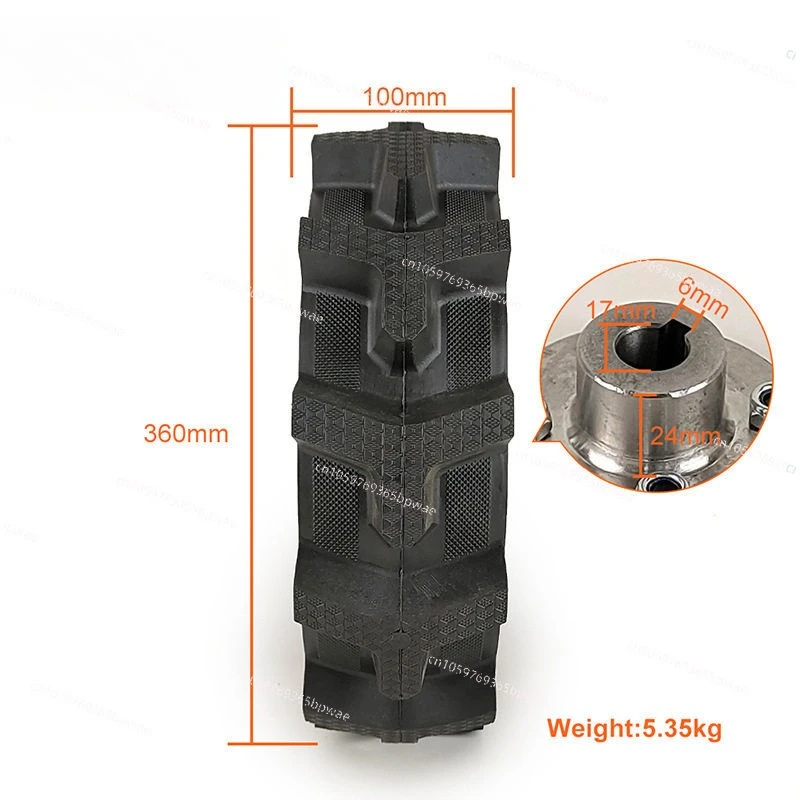 14 Inch Solid Wheel Without Inner Tube 14x5.00-9 Agricultural Tire Steel 17mm Hole Electric Lawn Mower Wheel