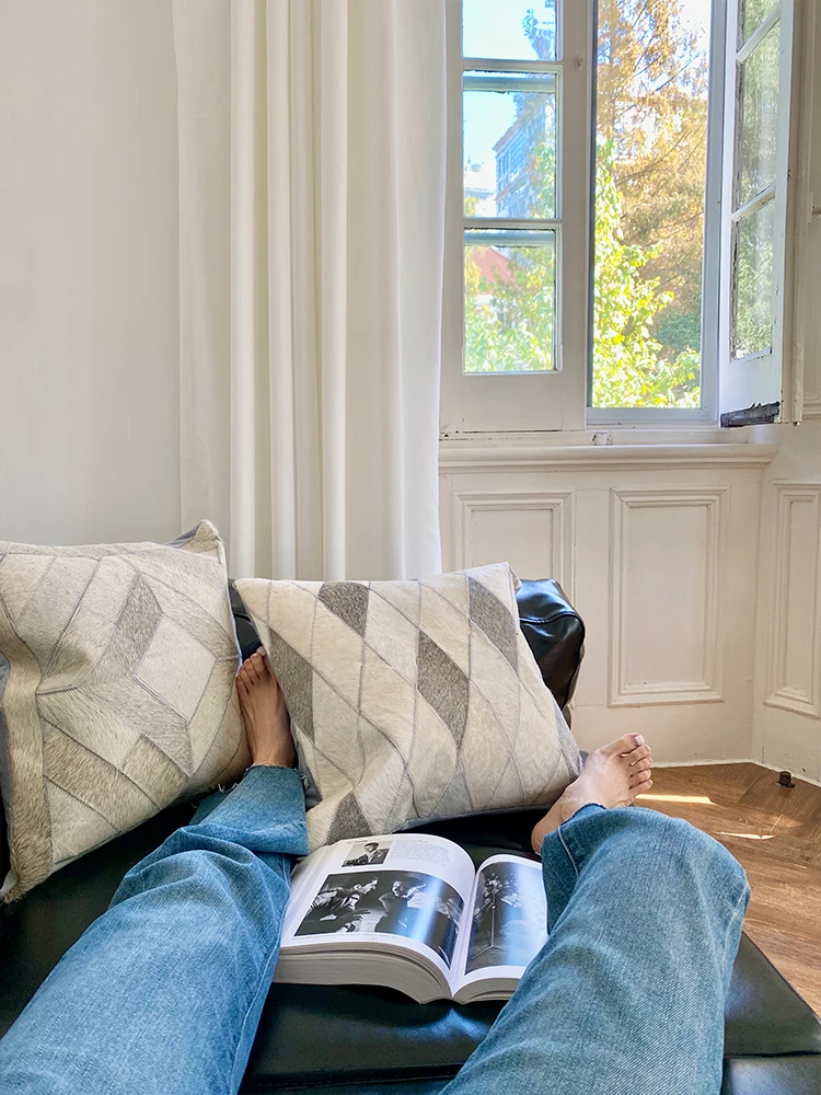 

Наволочка из коровьей кожи в скандинавском стиле, чехол для диванной подушки в американском стиле Rinoart BD022 BD023, квадратная, для декора гостиной