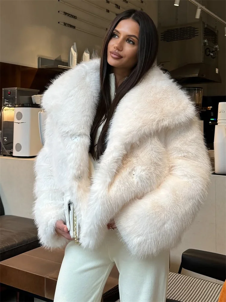 معطف شتوي نسائي من Tossy معطف فاخر من ريش الفرو وأكمام طويلة أنيق منفوش للتنقل معطف نسائي من الفرو الصناعي 2025 #4