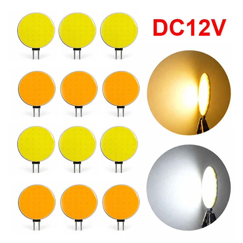 1/5PCS DC12V G4 COB LED Lamp Light Chip Spotlight Bulb 5W 7W Cool White Warm White Replace Halogen Light Decor Lamp Bulbs