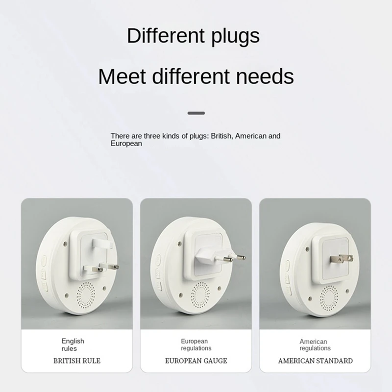 Campainha inteligente sem fio à prova d'água ip68, campainha inteligente para porta de casa, 58 músicas, controle de volume de 4 níveis