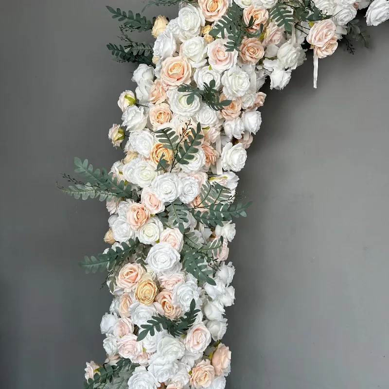 Simulation Double-sided Arch Champagne Rose Arch Wedding Floral Background Proposal Background Wall