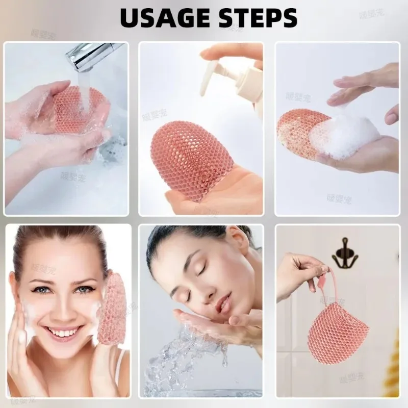 Comfortable Honeycomb Shower Mitt Exfoliating Massage Sponge Glove Deep Body Cleansing Tool Remove Rough Dead Skin For Bathing view 5
