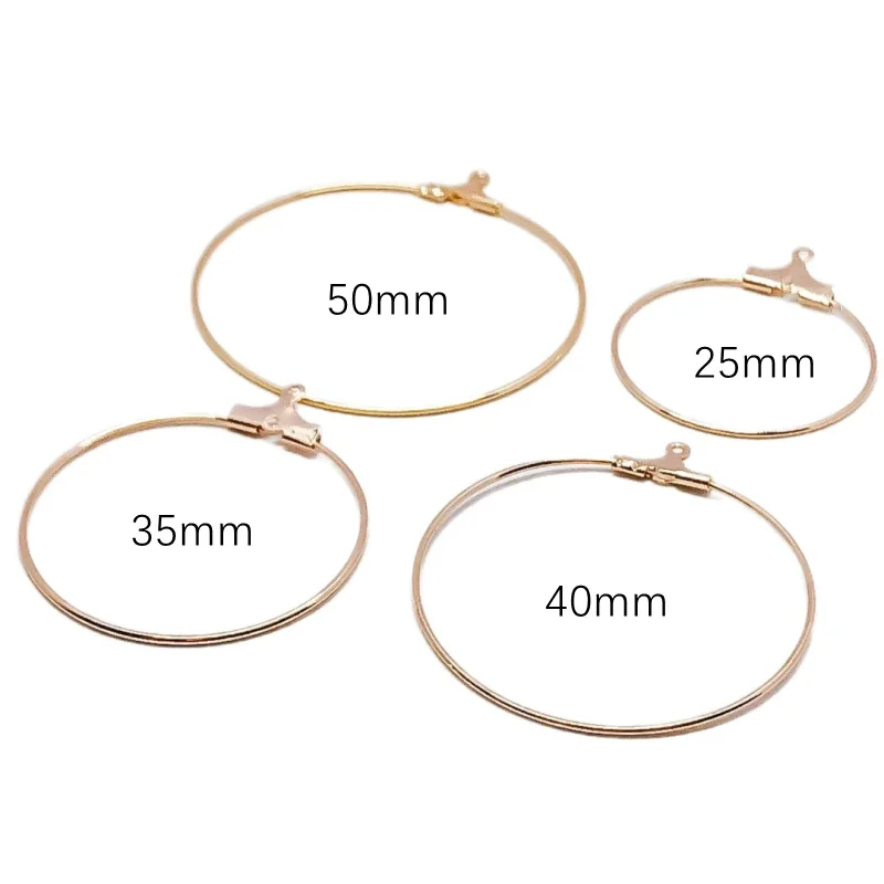 Eardrop Real Gold Silver Color Plated Circle Loop Pendant Necklace Earring Accessories Charms Jewelry Making Diy Material 8pcs