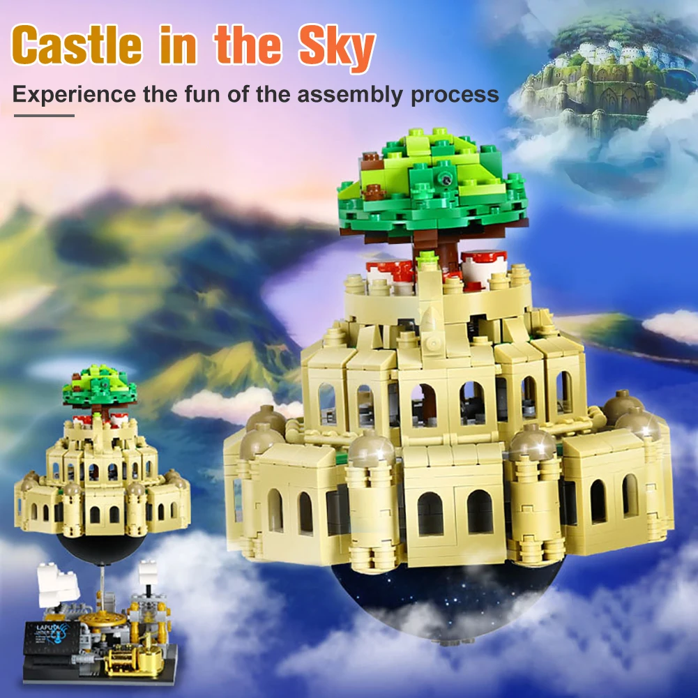 XINGBAO ideas Castle In The Sky Blocks Laputa Castle Music Box Building Blocks MOC Castle Model Set Bricks For Kids Toys Gifts