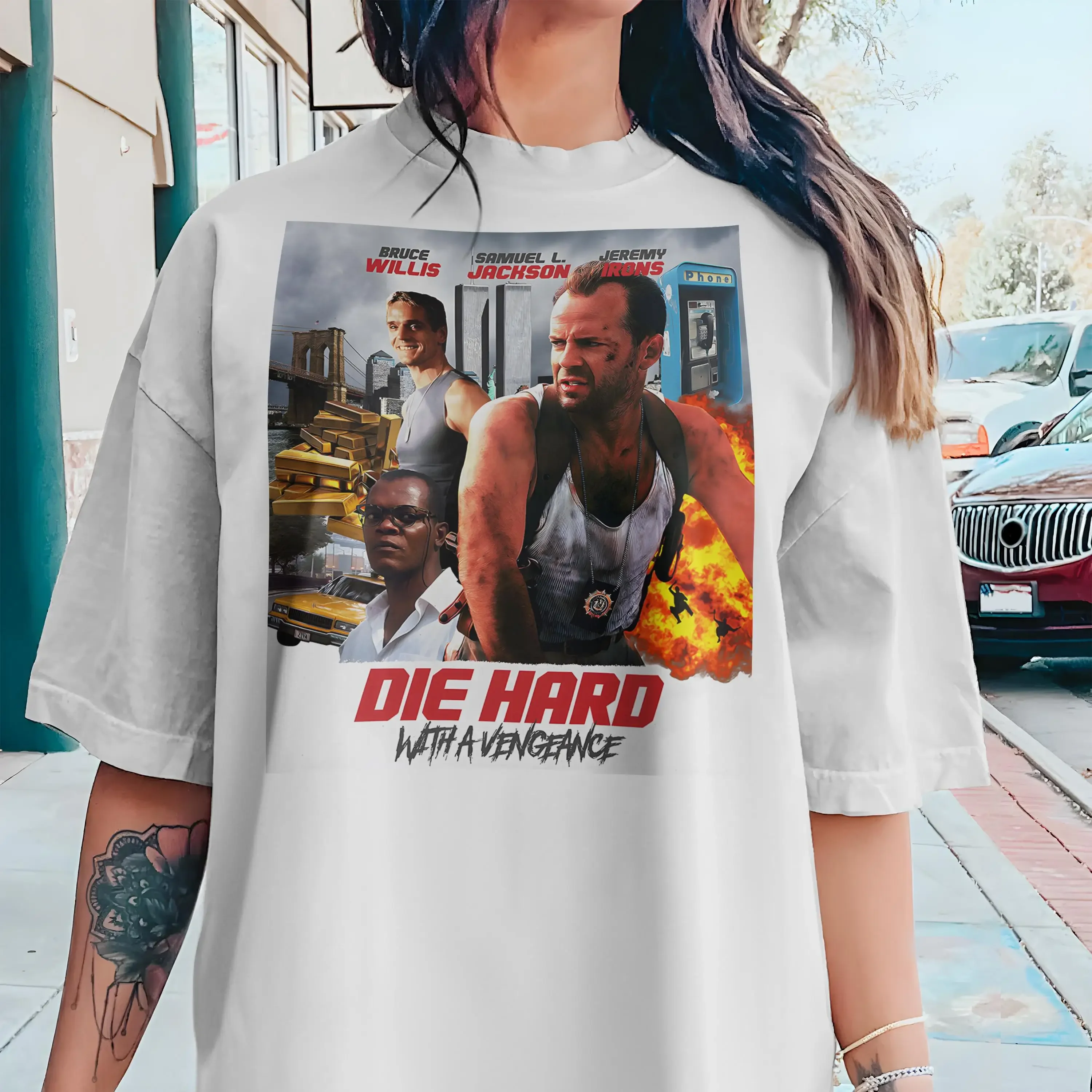 Die Hard V8 Vintage Movie Poster T Shirt 8 Colors Film Lover All Sizes S 5XL