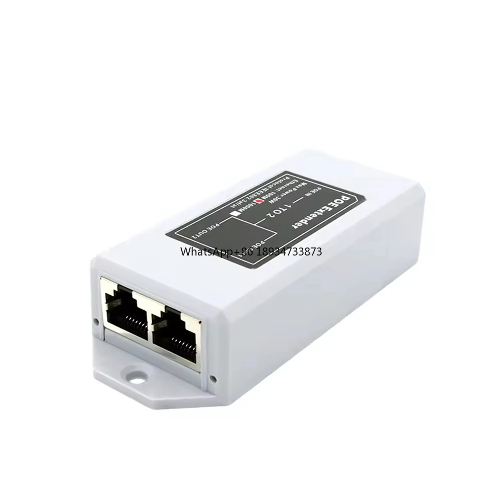 

IP-камера-удлинитель PoE 10/100 Мбит/с, 1 PoE в 2, PoE-выход