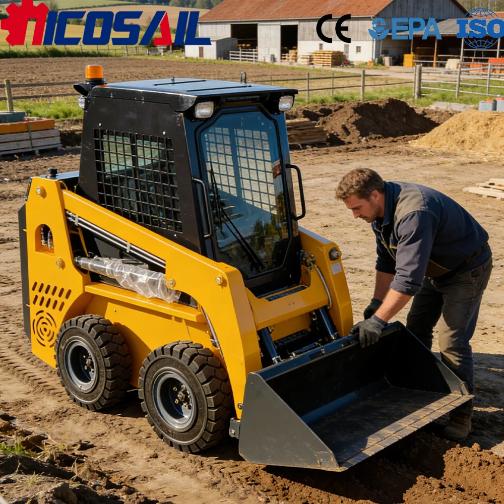

Wheel Skid Steer Loader CE Certified Euro 5 Solid Build Reliable Quality Smooth Control for Garden Site