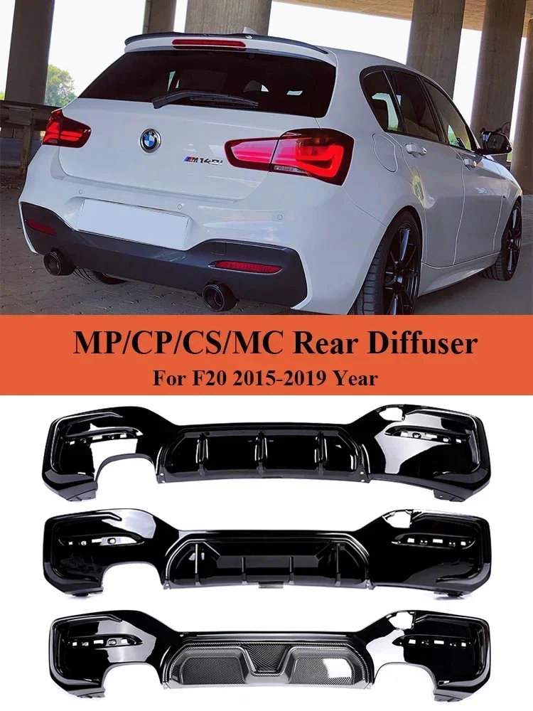 

For BMW 1 Series F20 F21 LCI M Sport M Tech Rear Bumper Diffuser CS Competition Style MP Diffusor Spoiler Lip Carbon 2015 -2019