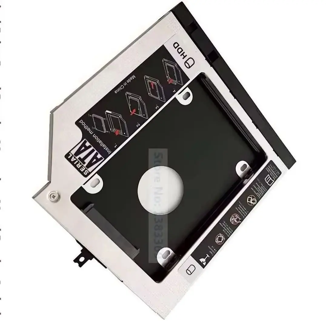 With Bezel Front Panel 9.5mm 2nd Secondary 2.5 Hard Drive SSD HDD Optical bay Caddy Frame Bracket for Lenovo ThinkPad L440 L540