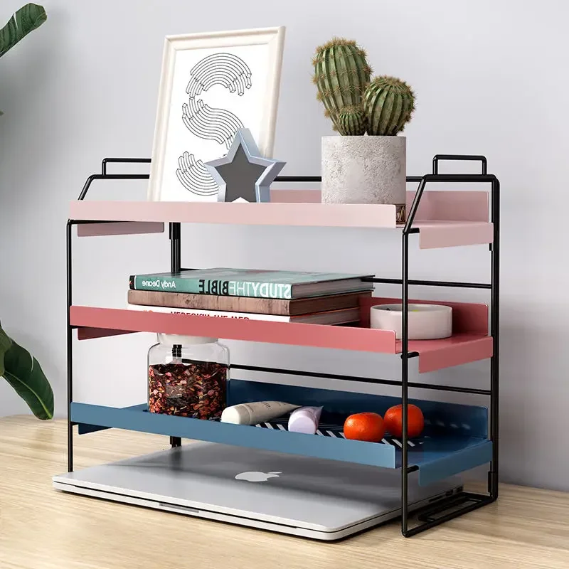 A4  Metal File Rack Storage Box Folder File Rack Iron Art Shelf Office File Holder Desk Storage Supplies