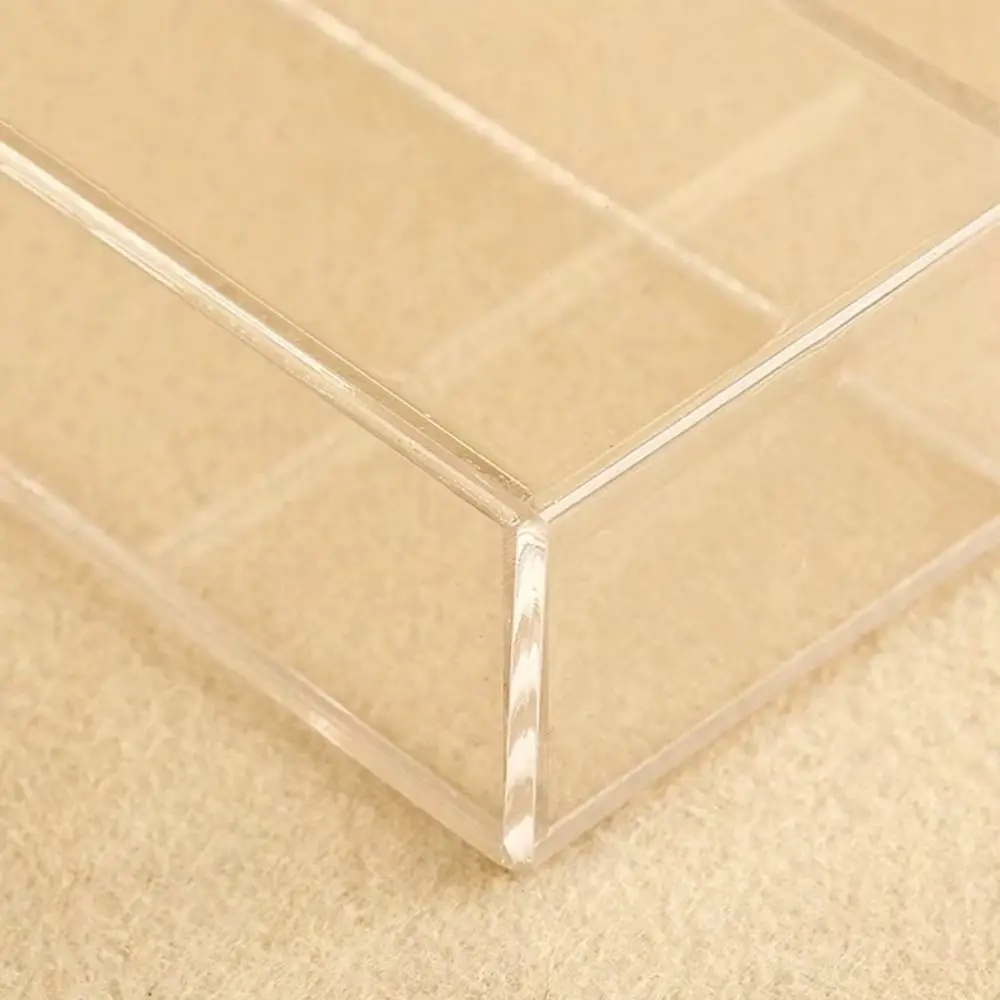 حامل جهاز تحكم عن بعد من الأكريليك يُثبت على الحائط صندوق تخزين قلم شفاف متعدد الوظائف مع براغي منظم للمكياج بجانب السرير