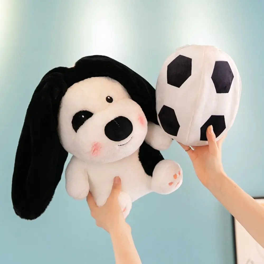 Reißverschluss Fußball Hund PP Baumwolle Flauschiger Welpe Verwandeln Sie sich in ein Kissen Cartoon Schönes Fußballförmiges Kissen Baby Kleinkinder