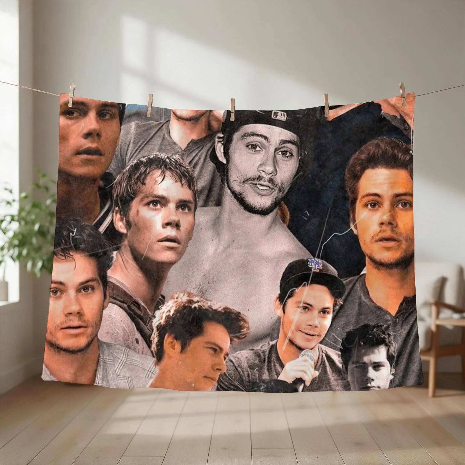 Dylan collage Throw Blanket couch cozy soft plush fuzzy picnic outdoor blanket