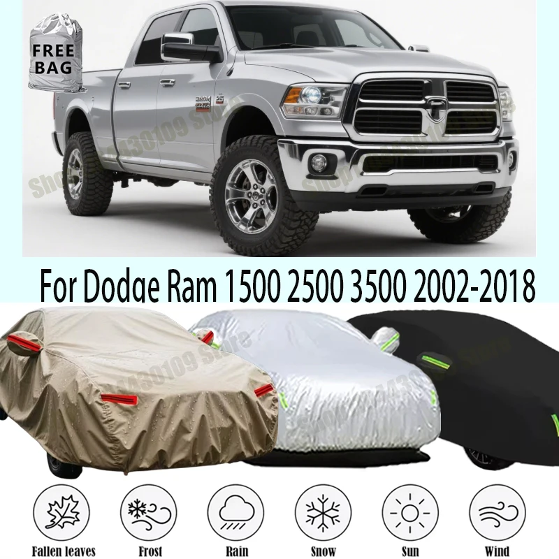 

For Dodge Ram 1500 2500 3500 Outdoor Protection Full Car Cover Snow Cover Sunshade Waterproof Dustproof Exterior Car Accessories