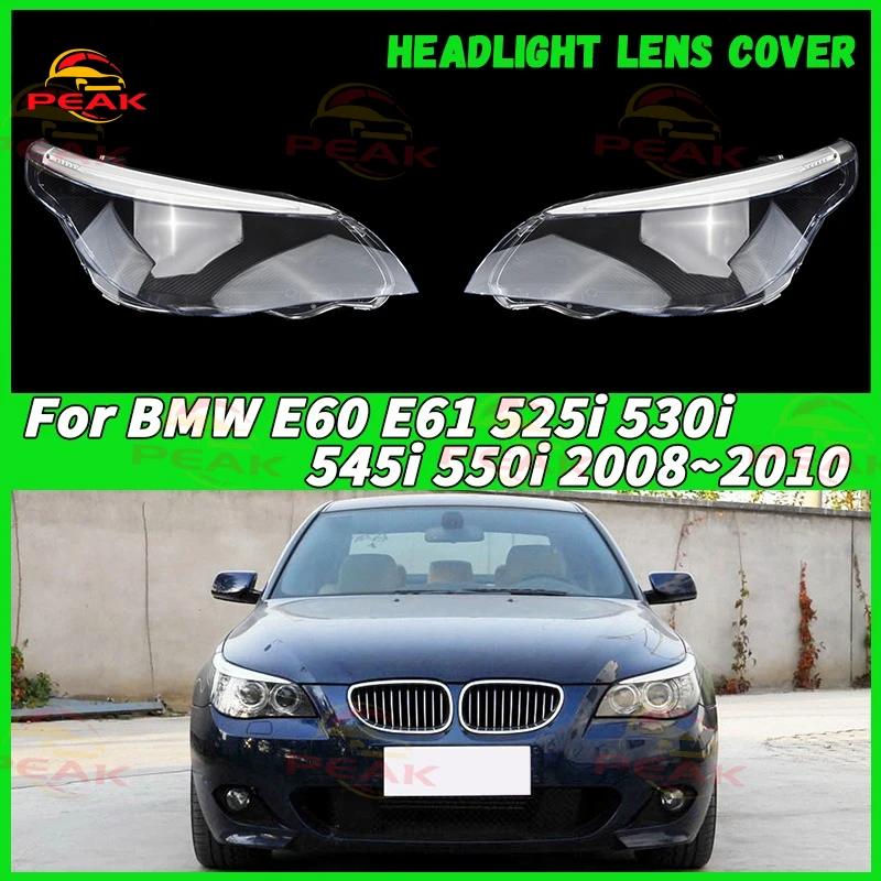 

For BMW E60 E61 525i 530i 545i 550i 2008 2009 2010 Car headlight lens cover led Headlamp Shade car accessories automobil parts