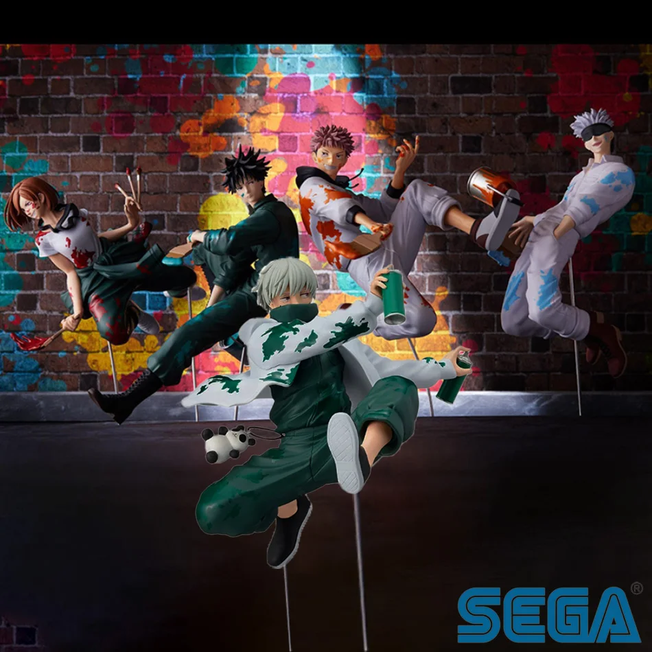 In Stock SEGA Original Jujutsu Kaisen GRAFFITI BATTLE Fushiguro Megumi Kugisaki Nobara Panda Gojo Satoru Anime Figures Toys Gift