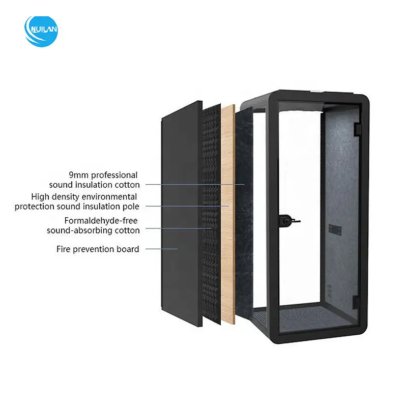 

Oem Soundproof Booth Acoustic Office Silent Indoor Modular Aluminum Work Booth Gym Backyard Assemble Modern Private Office Pod