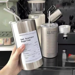 12oz 20oz Leak Proof Tumbler with Straw Stainless Steel Water Bottle Straw Cup Coffee Mug Vacuum Flask Double Wall Travel Mug