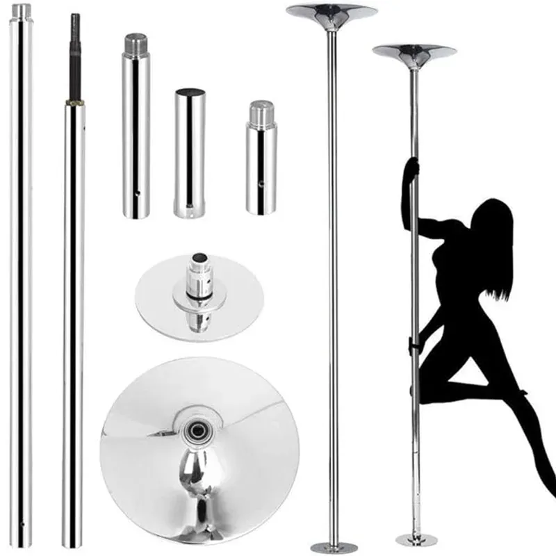  1.7~3.1M Pole Dance Pole Adjustable Height Removable Stripper Dance Stick Professional Portable Thicken Revolving Stick Bar Club 