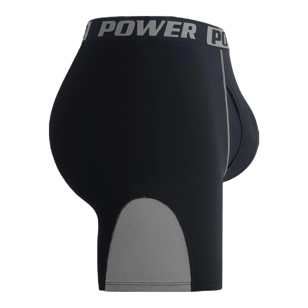 Classic Style Breathable Boxers 5 Spandex Content 95 Polyester Material Color Matching Pattern Long Legs Boxer Briefs M Orange