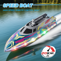 2025 RC Racing Boat 24GHz High Speed Waterproof Electric Remote Control Boat Toys for Boys 14+ Perfect for Indoor Outdoor Toys