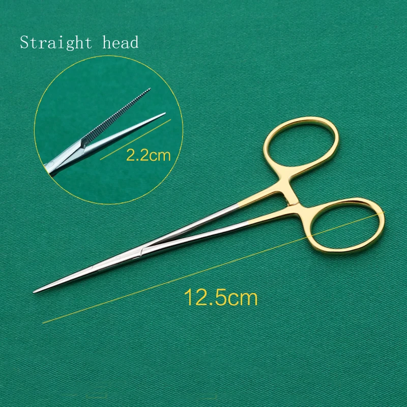 Fórceps hemostático microvascular médico, braçadeira de pálpebra dupla, bloqueando braçadeira, ferramenta plástica