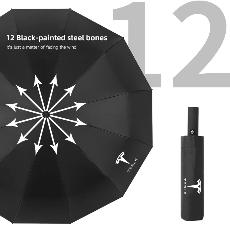 12 عظام شعار السيارة مظلة السيارات المضادة للأشعة فوق البنفسجية السلع السيارات ل تسلا نموذج 3 هايلاند 2023 نموذج S نموذج X نموذج Y #4