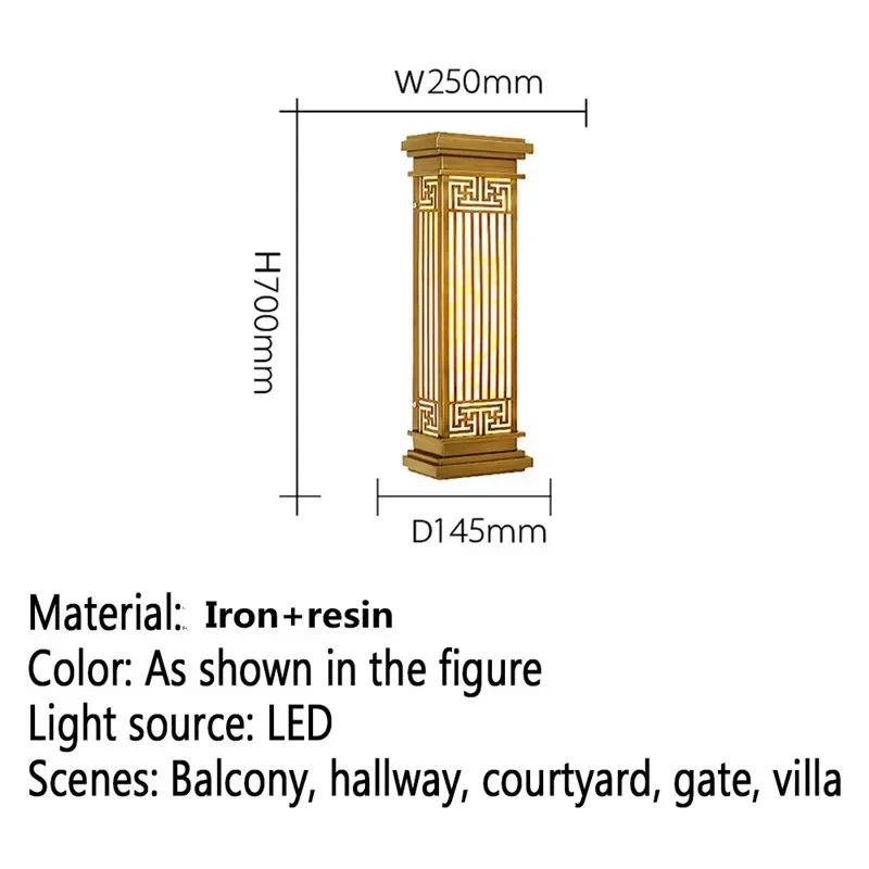 DORIAN-Lámparas de pared LED contemporáneas para exteriores, simplicidad eléctrica, impermeable, balcón, pasillo, patio, Villa, puerta, Hotel