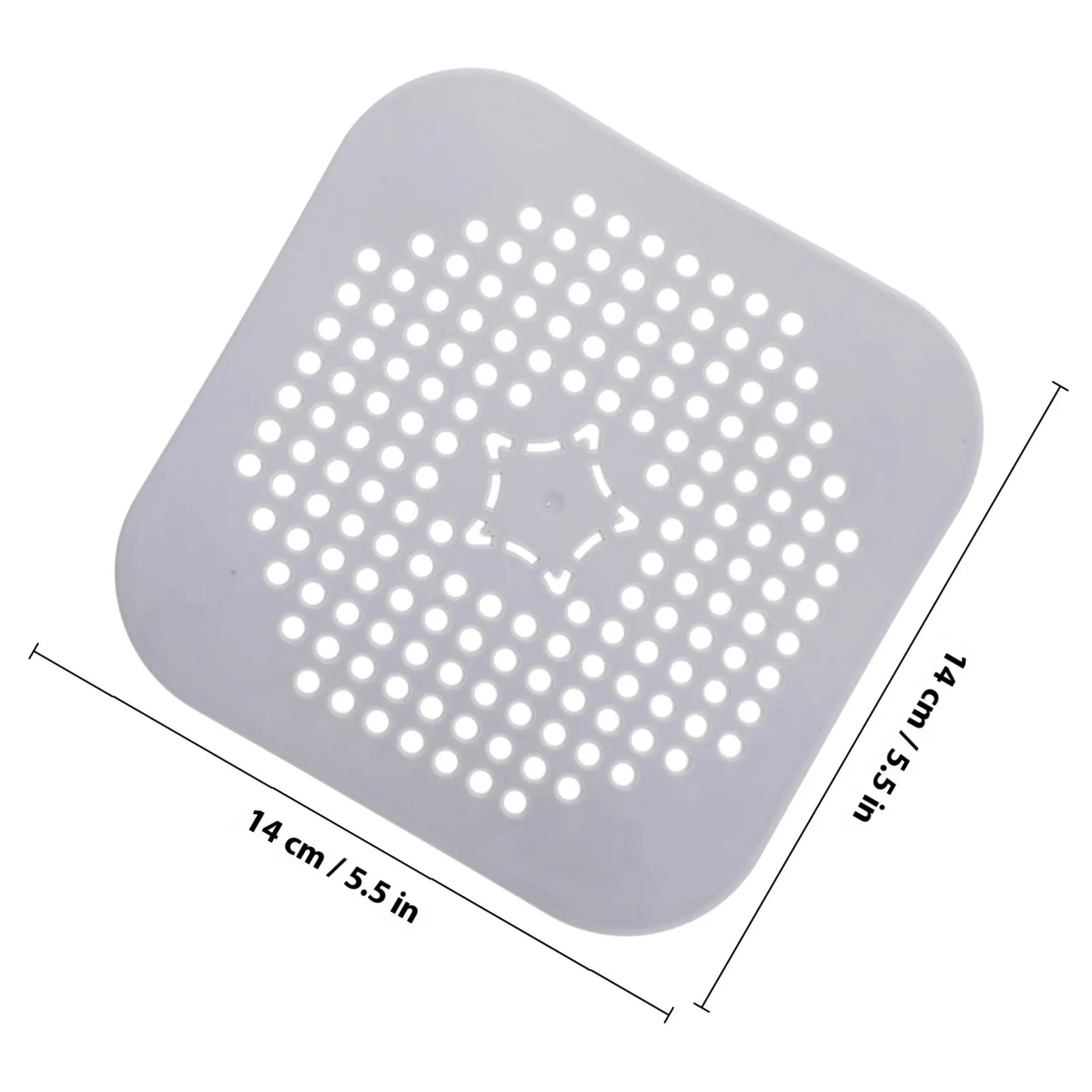 4Pcs Silicone Floor Drain Covers Kitchen Sink Hair Catcher Non-Clogging Square Bathroom Floor Drain Cover Shower Hair Catcher