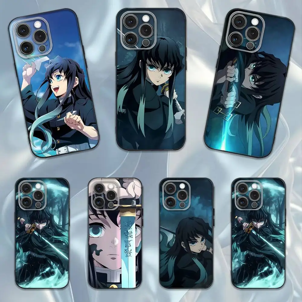 

Anime M-Muichiro Tokito Phone Case For iPhone 16e,16,15,14,13,12,11,Pro,X,XS,Max,XR,Plus,Mini Soft Black Cover