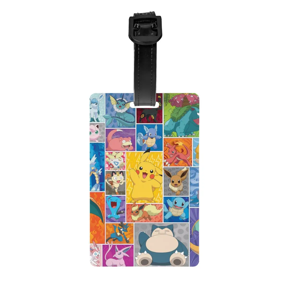 Custom Pokemon Pikachu Luggage Tag With Name Card Privacy Cover ID Label for Travel Bag Suitcase