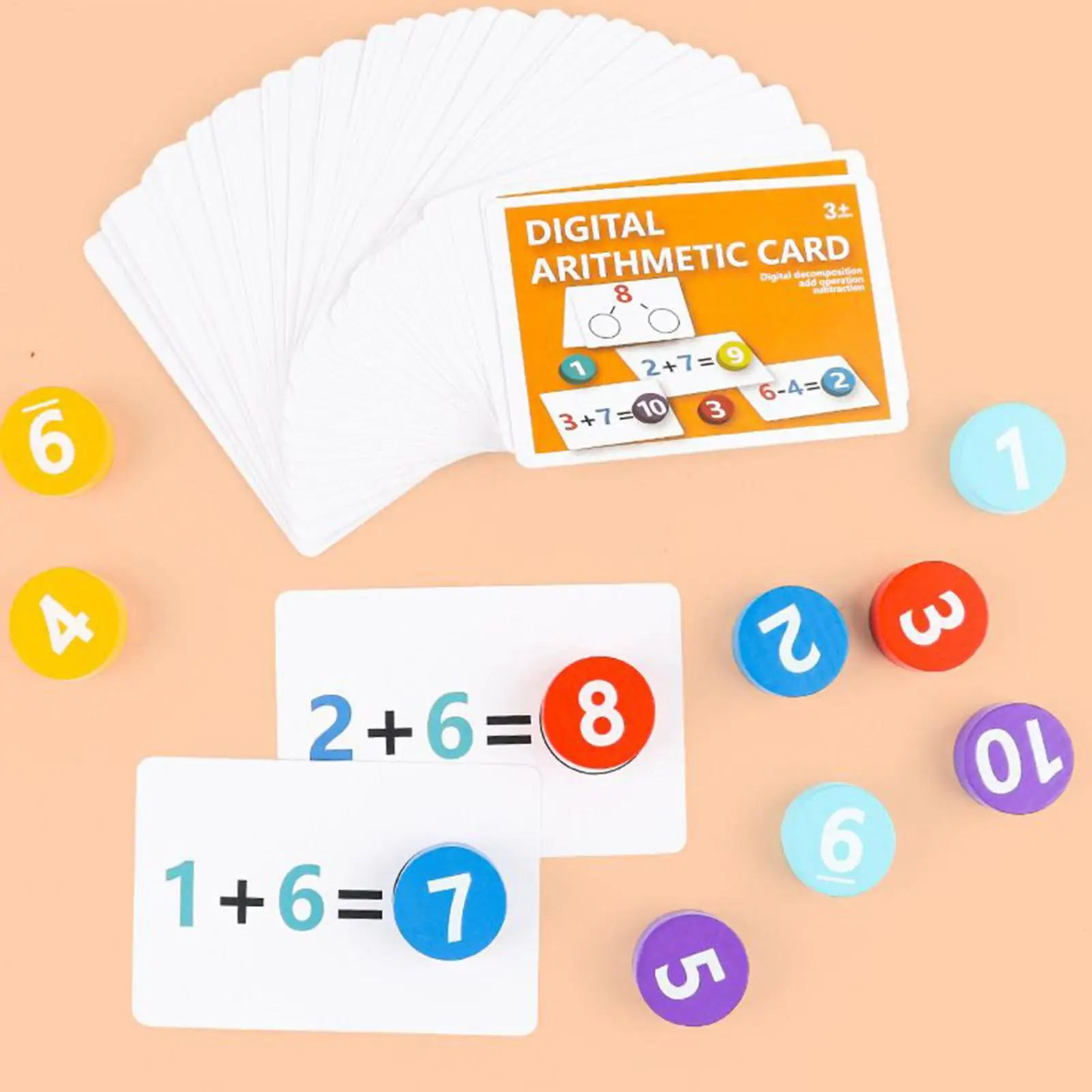 

Counting Manipulatives Interactive Games Cognitive Education Toddler Addition Cards Math Game For Kindergarten Home School