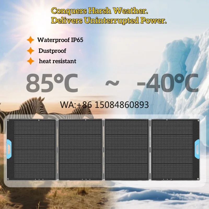 400W Waterproof High Efficiency Foldable Solar Panel Outdoor RV Camping Off Grid Power Station Charging