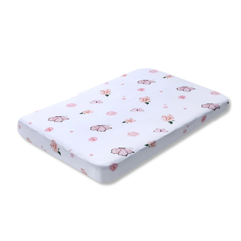 Baby Crib Sheets for Boys Girls Organic Fitted Elastic Toddler Bed Crib Mattress Sheets for Infant Unisex