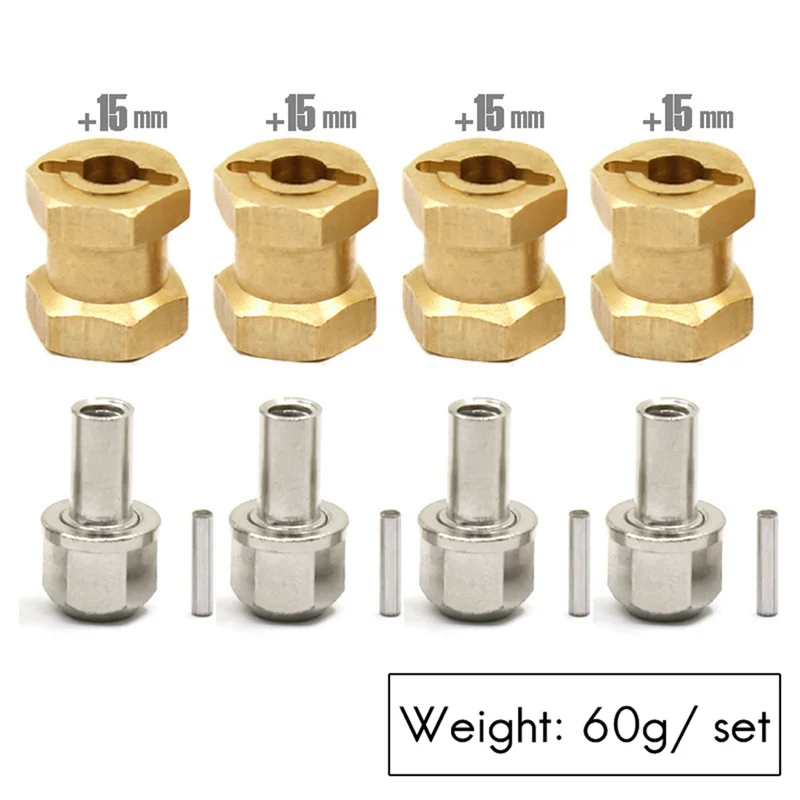 For CC01 SCX10 1/10 Climbing Car Brass Hexagon Lengthening and Widening Coupler,12Mm