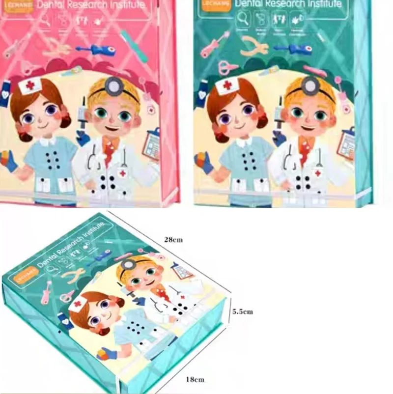 Glatte Kanten Holz-Zahnarzt-Spielset für Kinder, vorgeben, Zahnpflege-Spielzeug mit realistischen Werkzeugen, pädagogisches Rollenspiel für Kleinkinder ab 3 Jahren