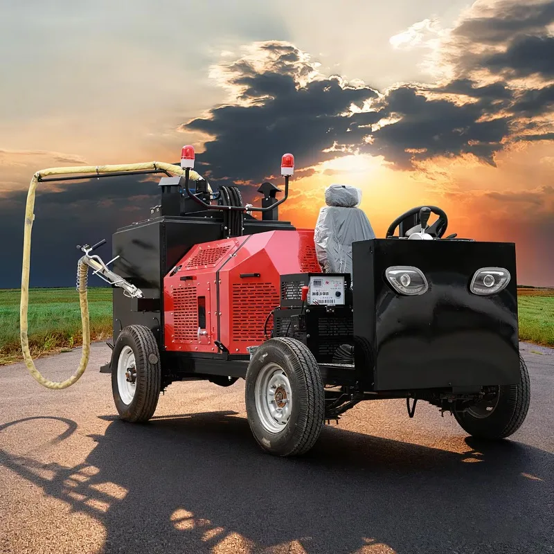 High Efficiency Pavement Crack Repair Road Sealing Machine 15.5kw Self-Propelled Construction Equipment Engine Pump 2400kg