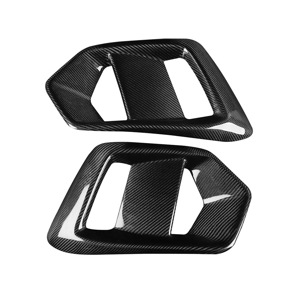 Car Real Carbon Fiber Front Fog Light Lamp Frame Trim Cover Decoration Upgraded Body Kit Racing Parts For Ford Focus RS 2015-18