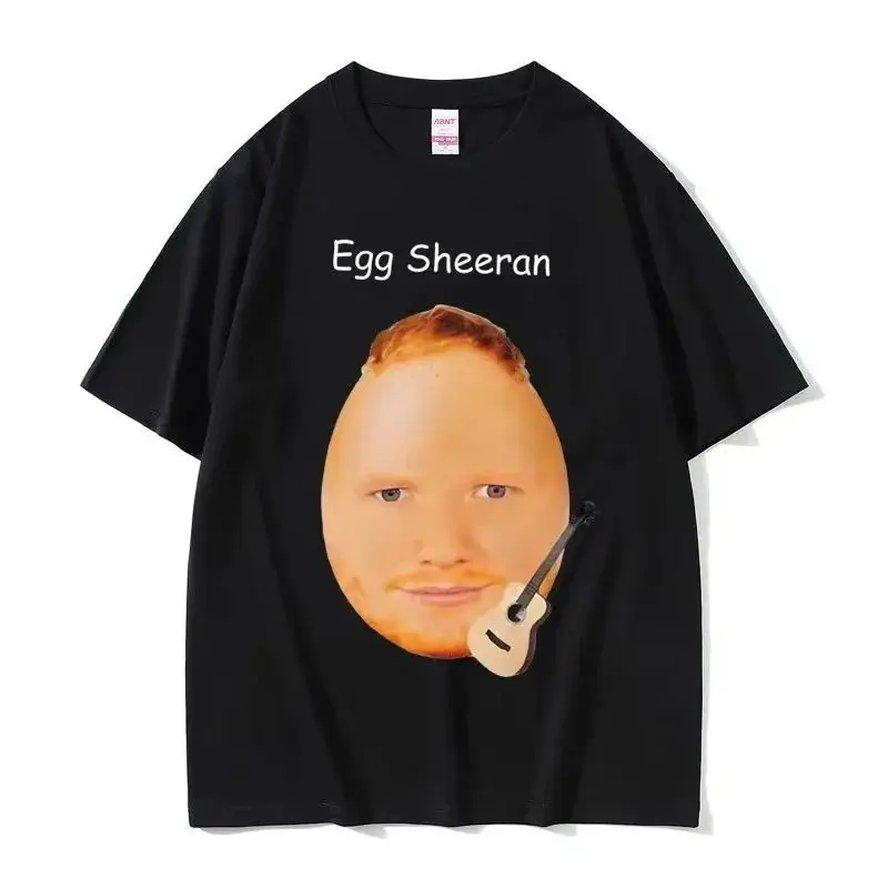 Y2k Lustige Meme-Grafik-T-Shirts Egg Ed Sheeran T-Shirts Mode Lässige Harajuku-Print-T-Shirts Rundhalsausschnitt Kurzarm Unisex