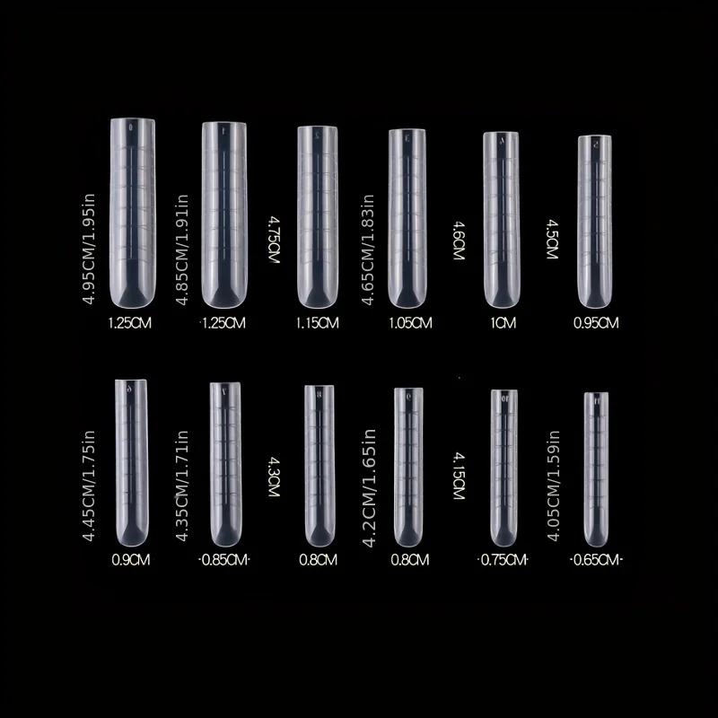 120pcs Clear Full Cover Dual Nail System for UV Gel Acrylic Nail Art - Includes Scale and U-Shaped Tips for Extension