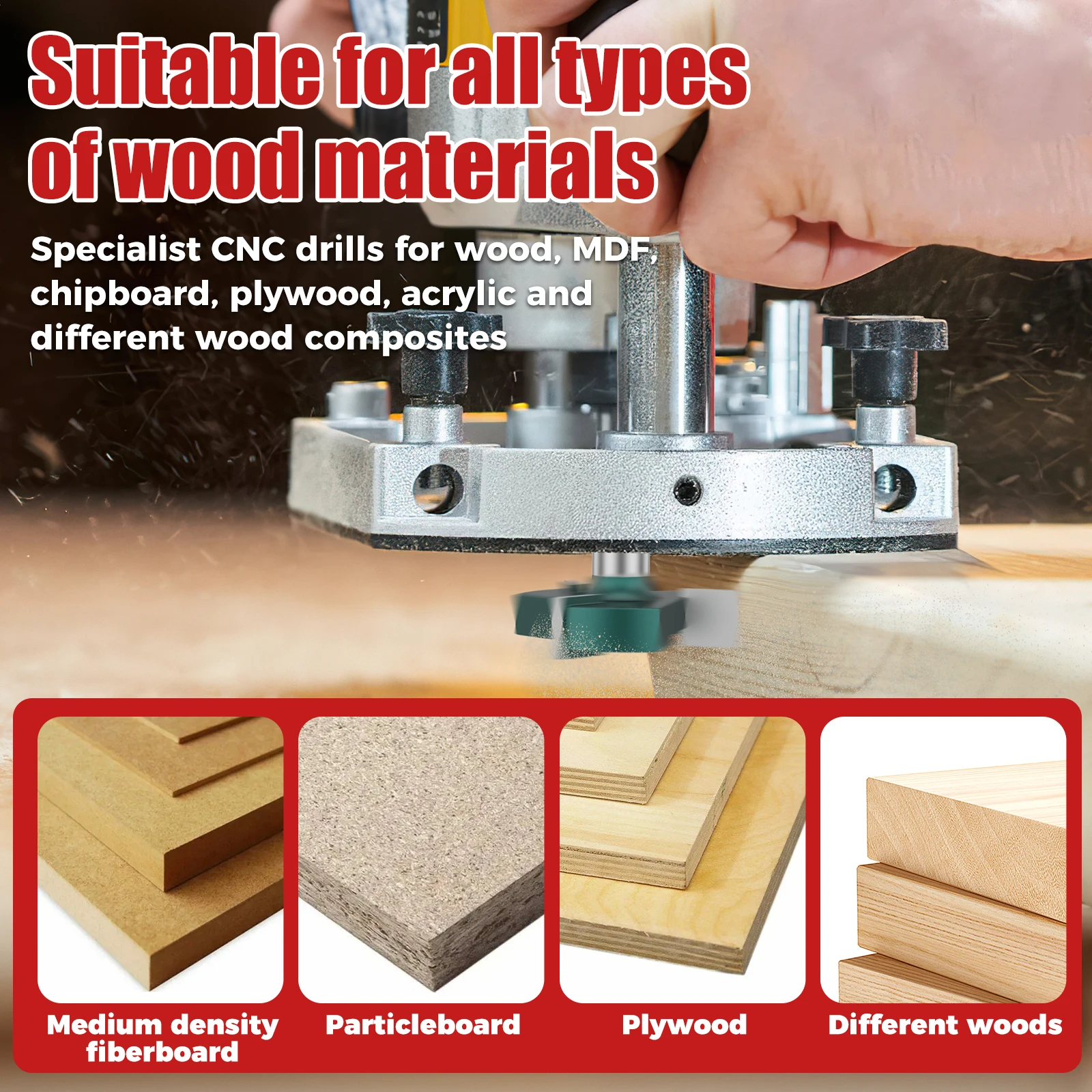 3Edge T Type Slotting Cutter Woodworking 3 Wings Carbide Slab Flattening Router Bit 2inch Średnica cięcia do drewna MDF