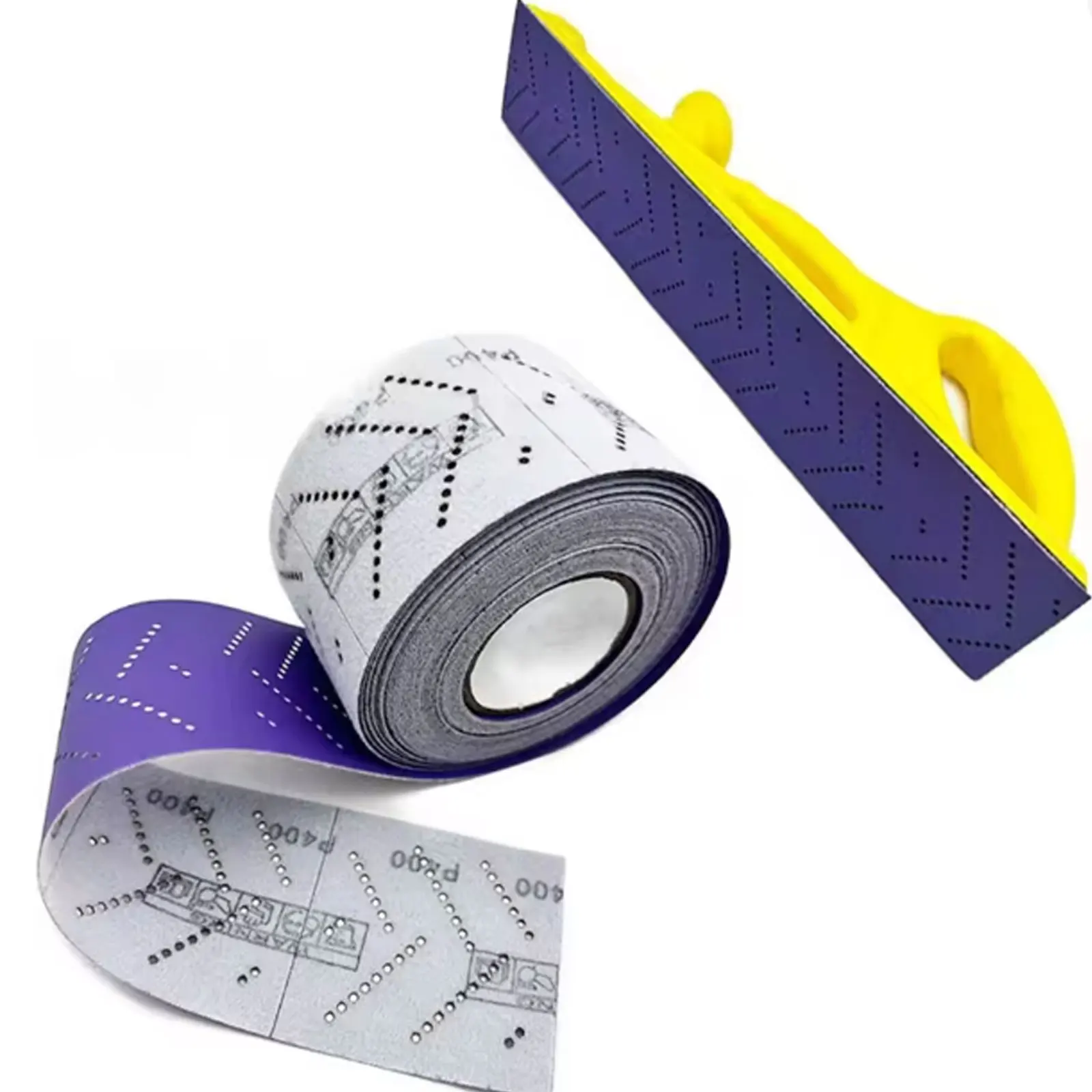 12M Roll of Purple Sandpaper P80-p320 Porous Hand-planing Sandpaper Suitable for Sanding Wood and Metal