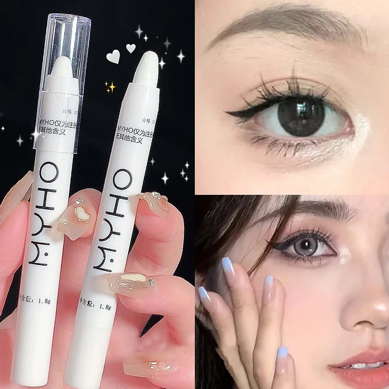 Monokrom berbaring Silkworm Highlighter Eye Shadow pena Perbesar mata alami mencerahkan tahan air tahan keringat kosmetik mata