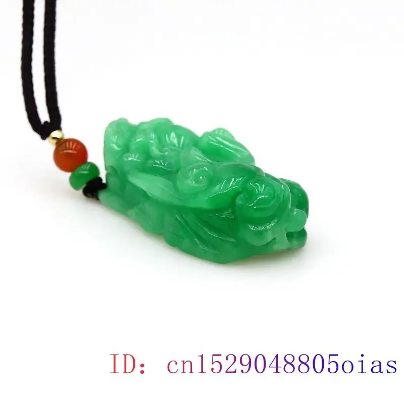 Burmese Jade Pixiu Pendant Gifts for Women Luxury Necklace Natural Charm Talismans Jadeite Men Jewelry Choker Necklaces Green