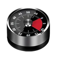 Stainless Steel Timer Portable Magnetic Attachable Timer Mechanical Countdown Alarm Clock Oven Baking Timer Kitchen Tool