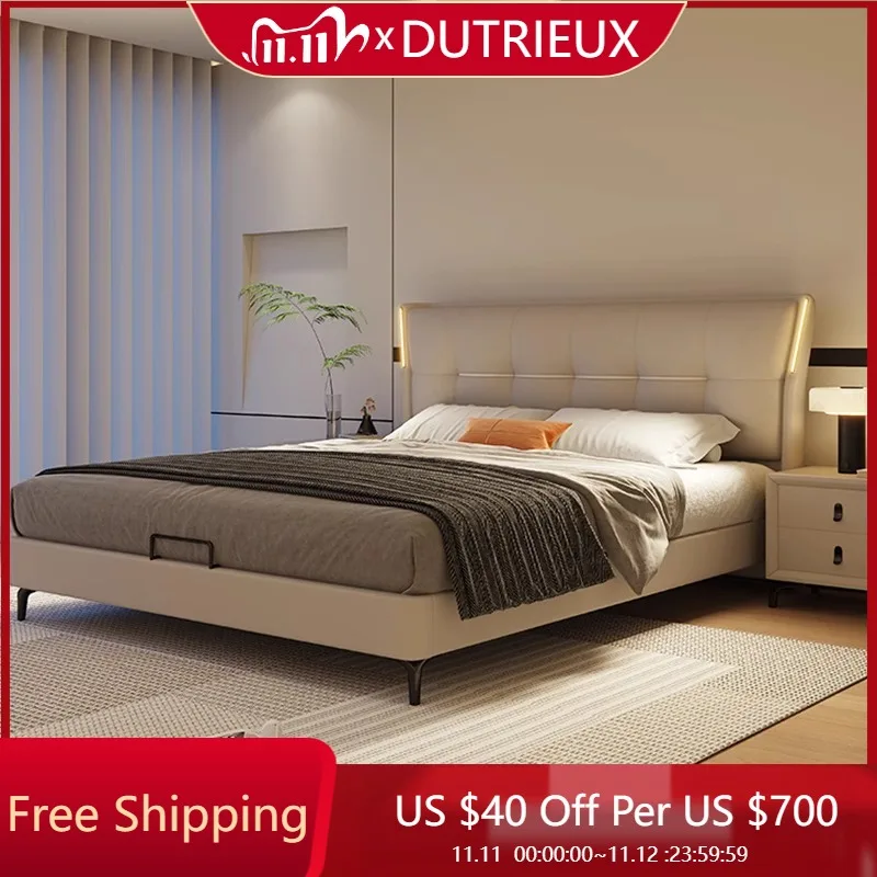 

Princess Confortable Bed Home Designer Fashionable Soft Wedding Bed Apartment Master Bedroom Quality Cama De Casal Furniture